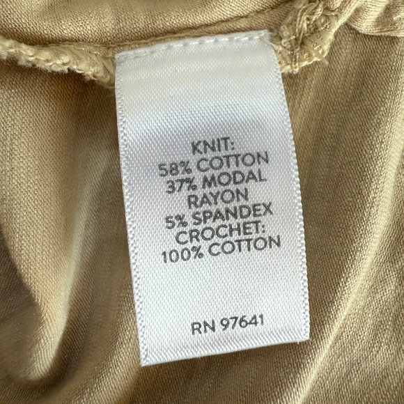 J Jill Crochet Sleeveless Top‎ Beige Knit PomPom Detail Size Small - Picture 6 of 8